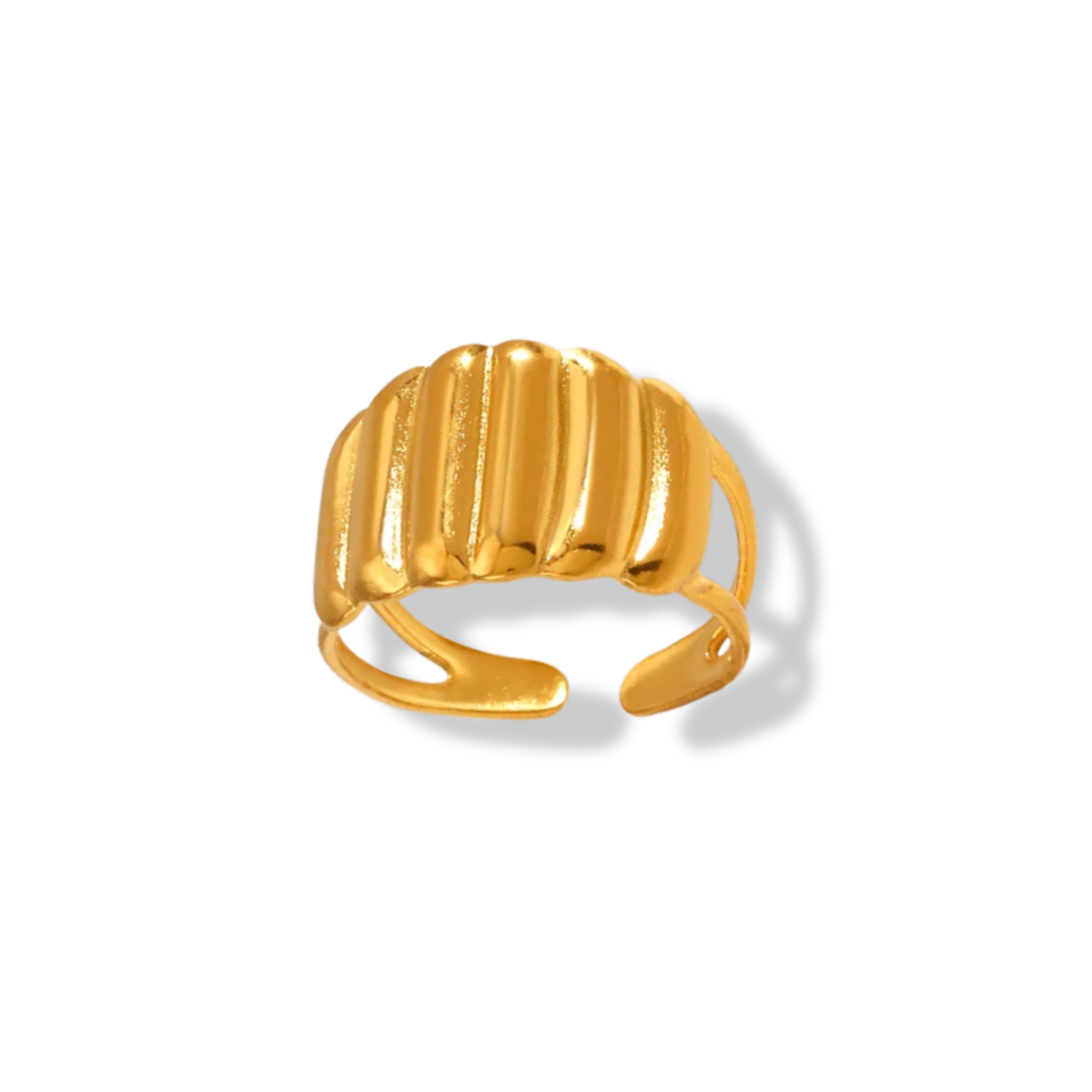 Anillo chunky croissant
