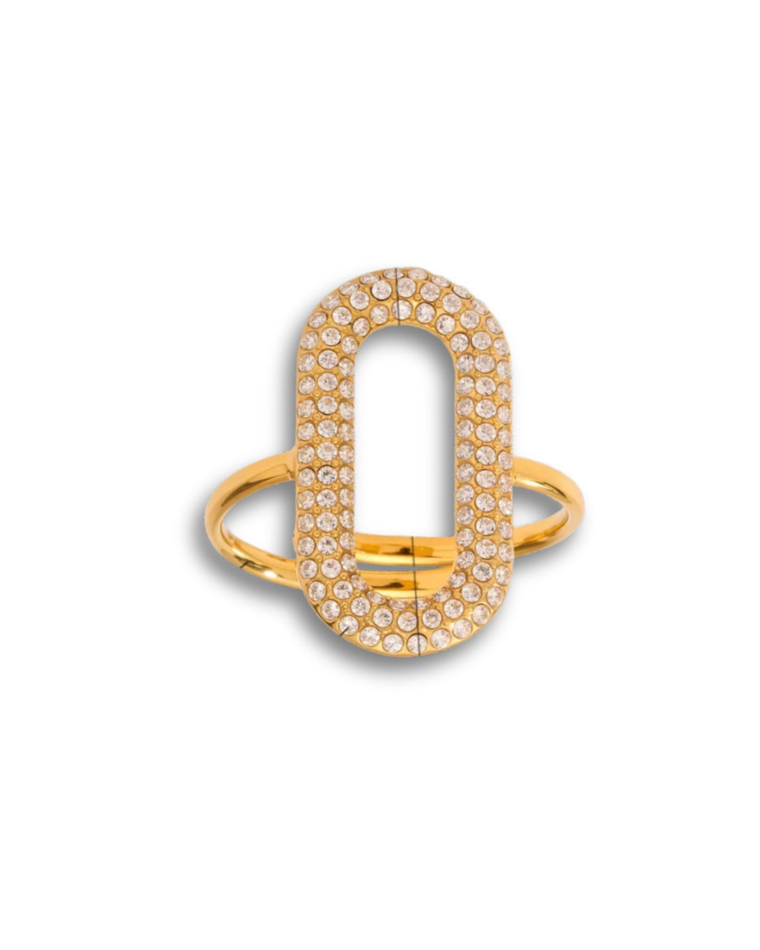 Anillo óvalo brilloso