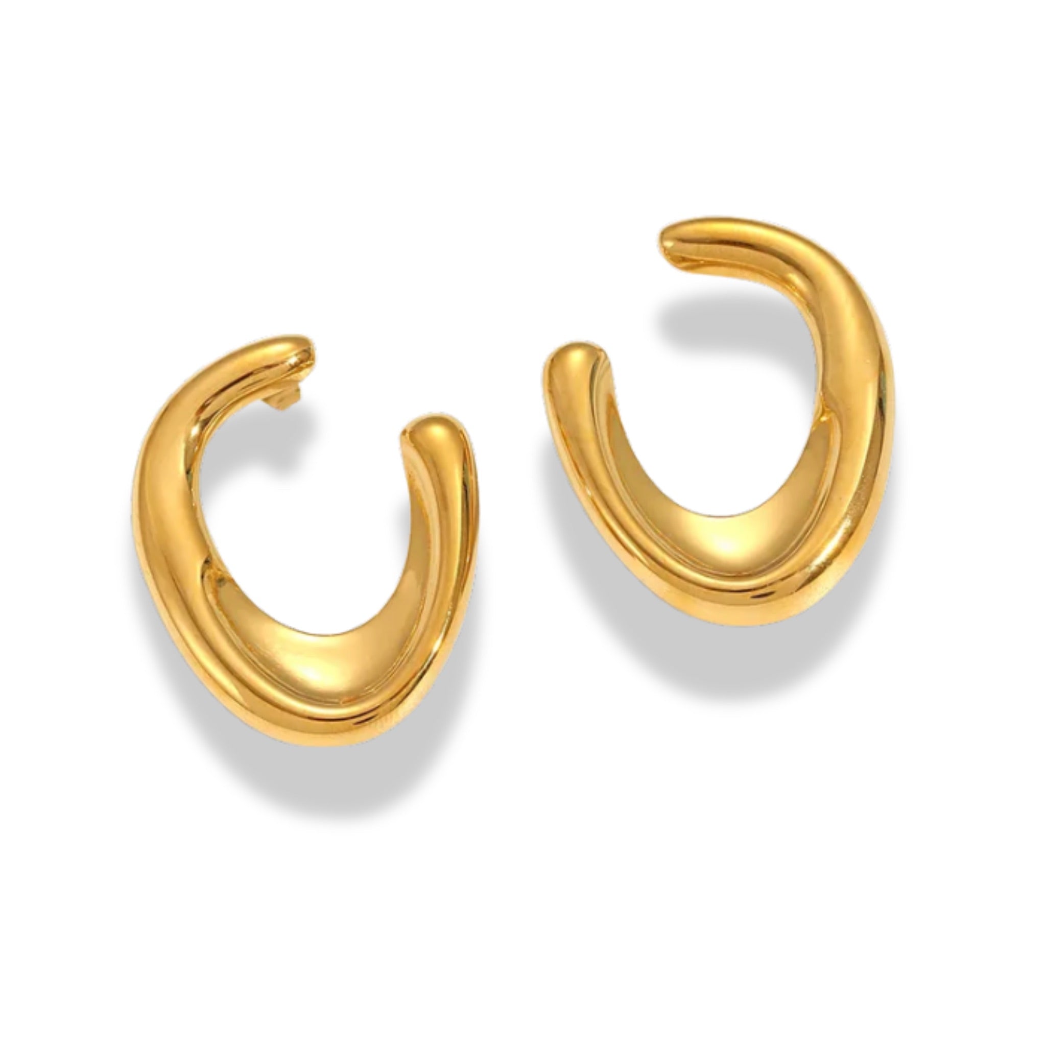 Aretes chuncky en forma de C
