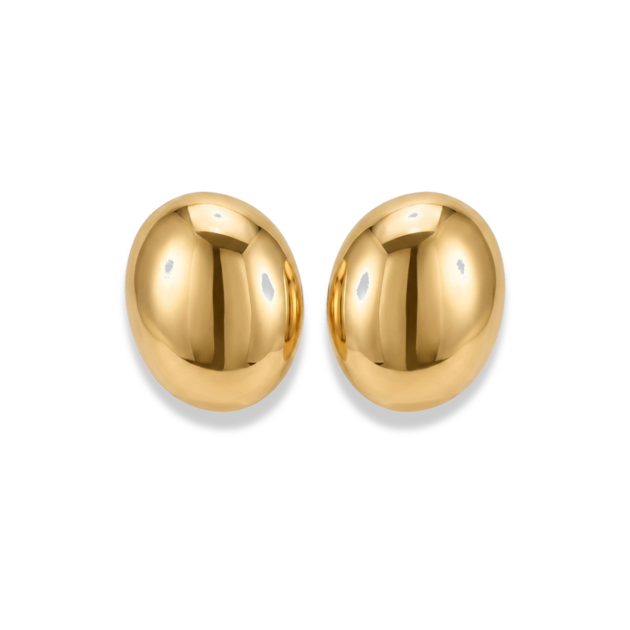 Aretes de botones liso chunky