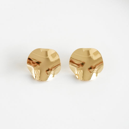 Aretes círculos corrugados