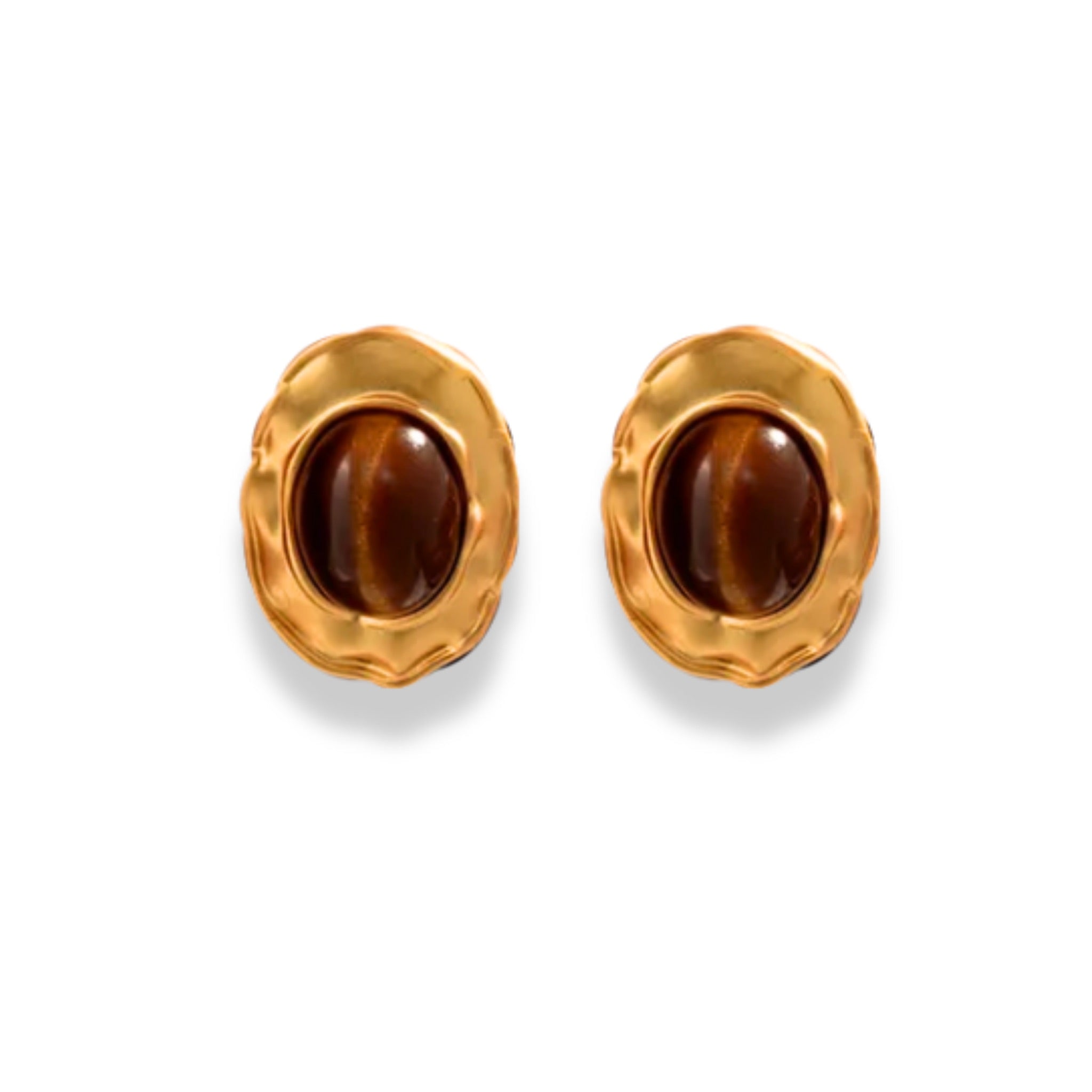 Aretes versátiles piedra café