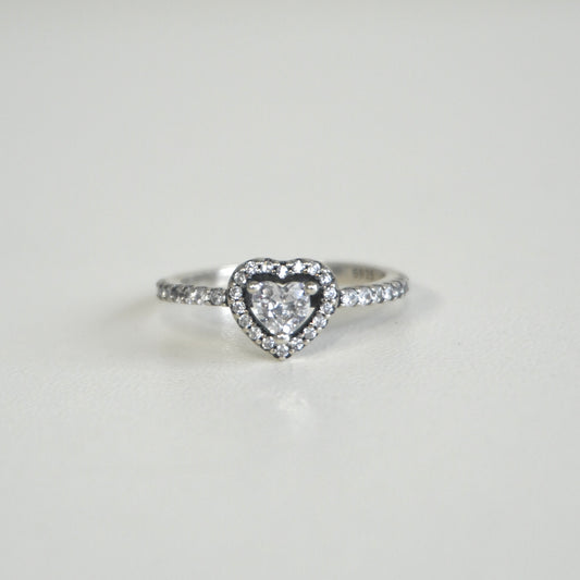 Anillo zirconias corazón Plata 925