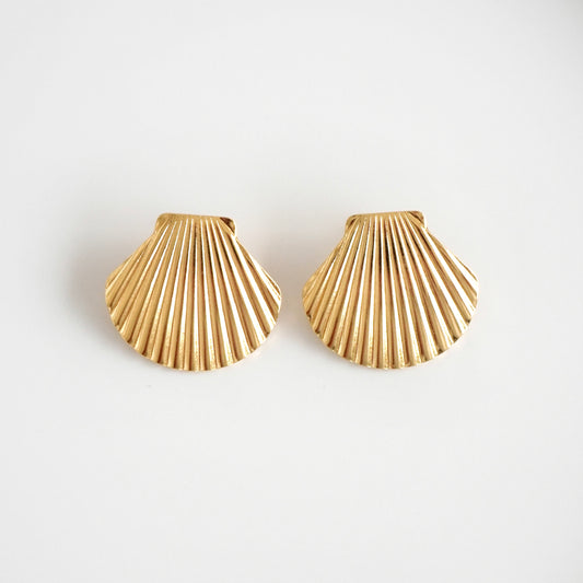 Aretes de concha grande