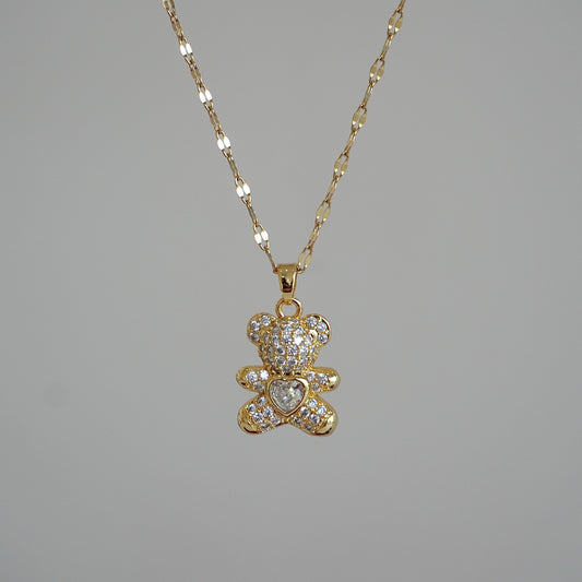 Cadena oso con zirconias