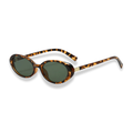 Lentes de sol mica verde contorno animal print