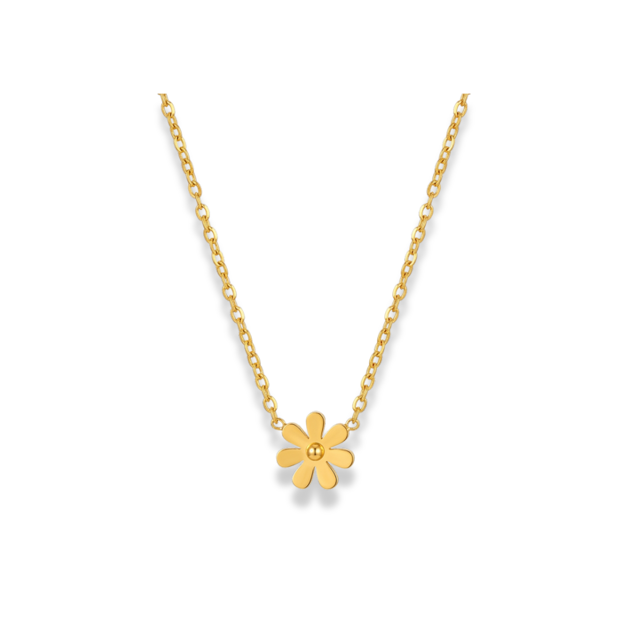 Cadena con dije de flor margarita