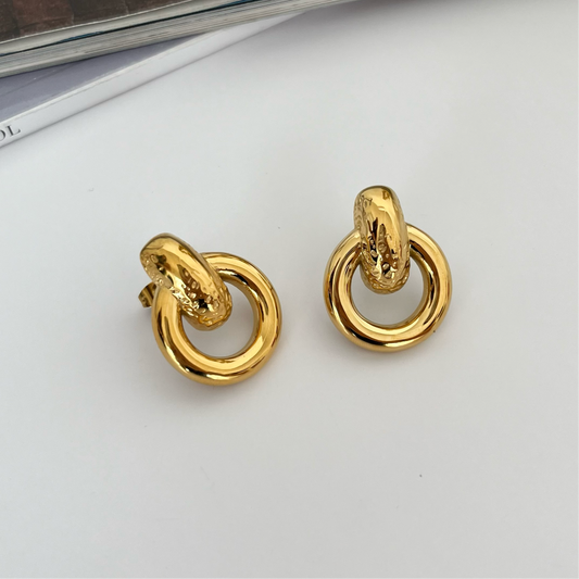 Aretes círculo colgante