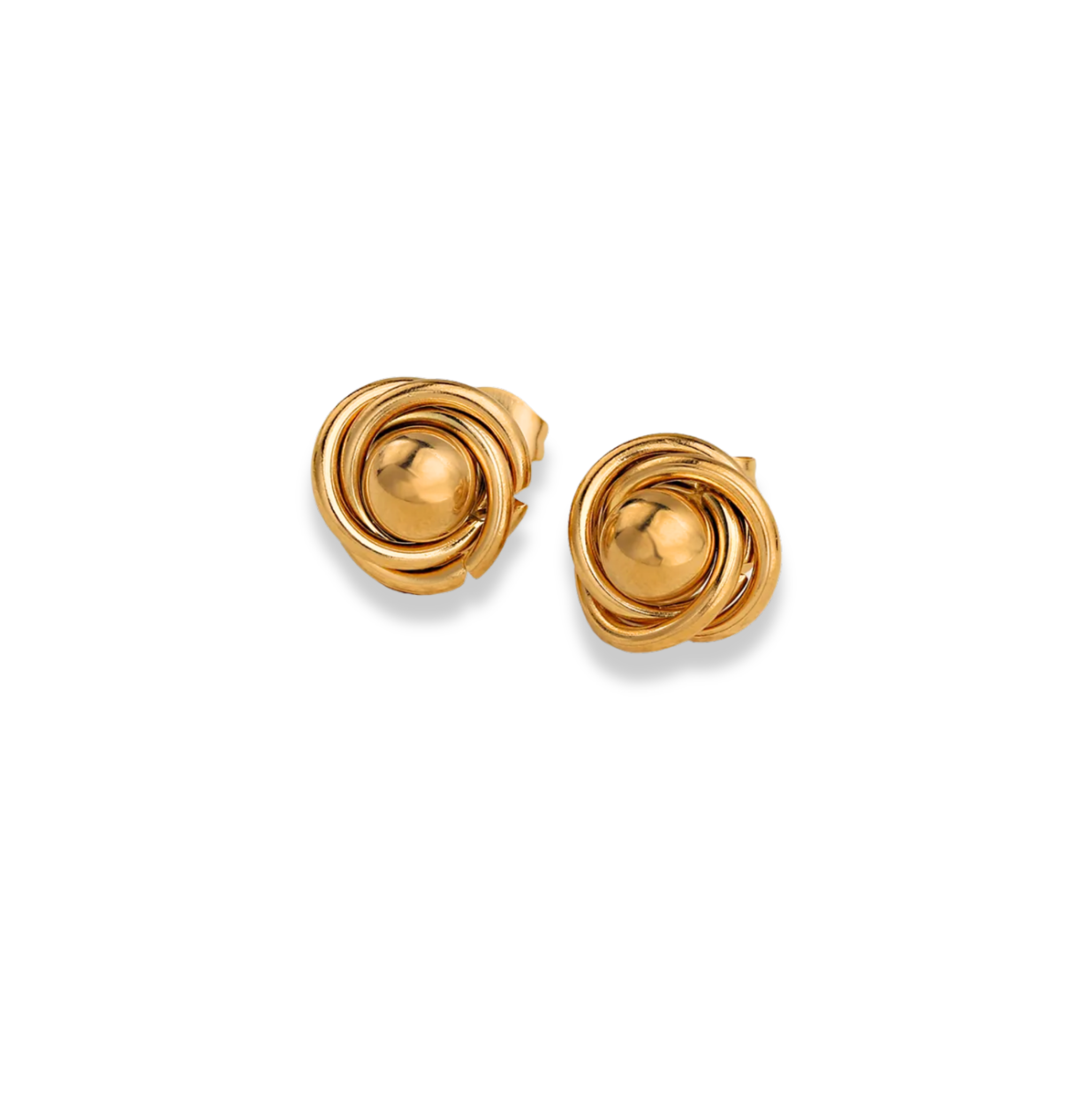 Aretes círculo entrelazado y esfera