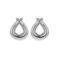 Aretes cruzados plateados