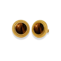 Aretes redondos con piedra roja