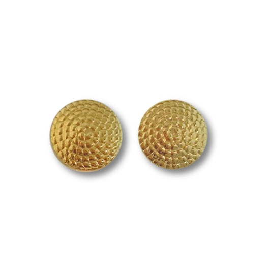 Aretes redondos con textura de puntos
