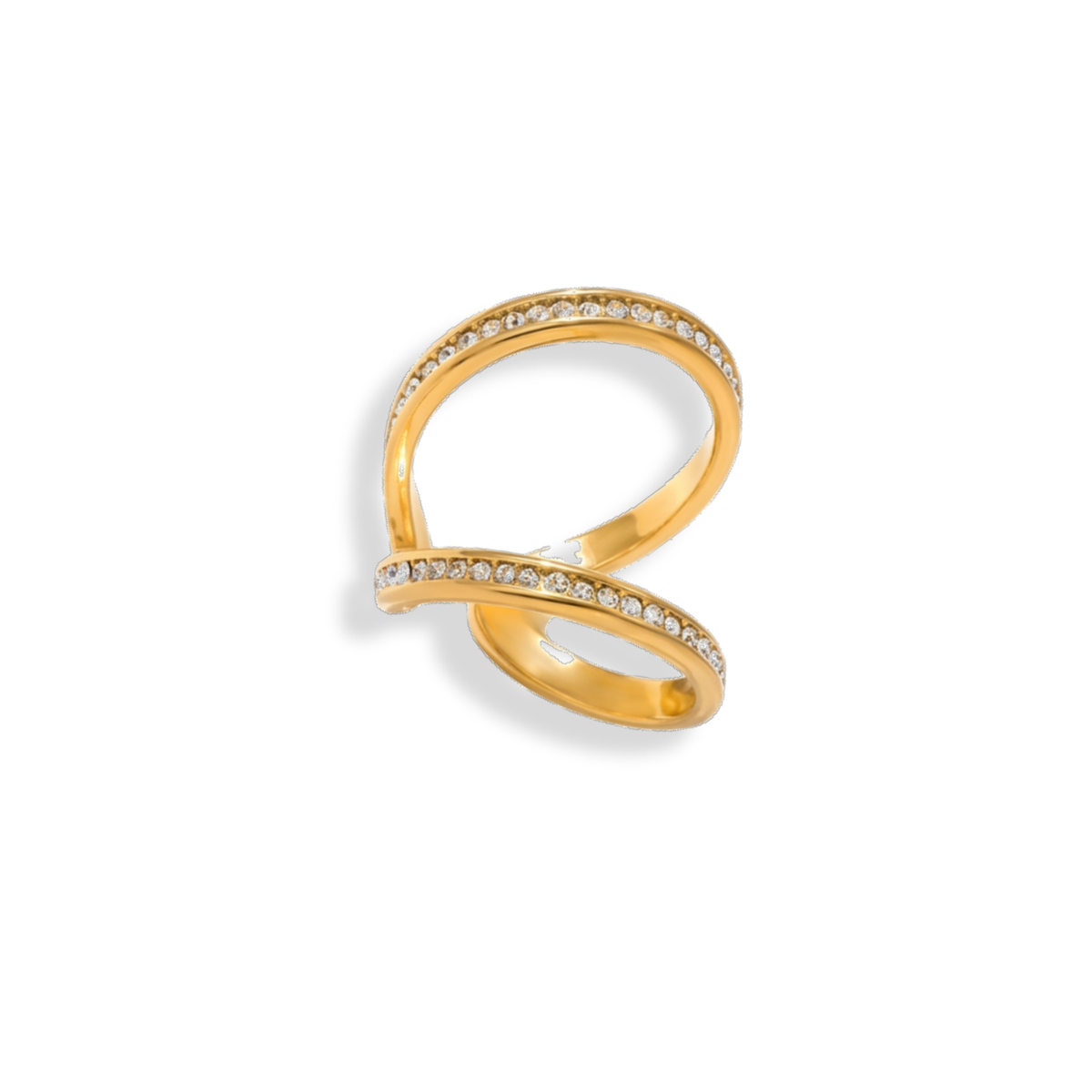 Anillo delgado asimétrico con zirconia