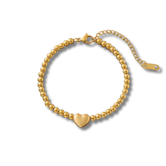 Pulsera de eslabones y broche con corazón