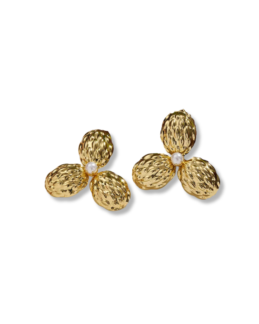 Aretes flor de 3 petalos
