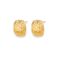 Aretes ovalados curvos con textura