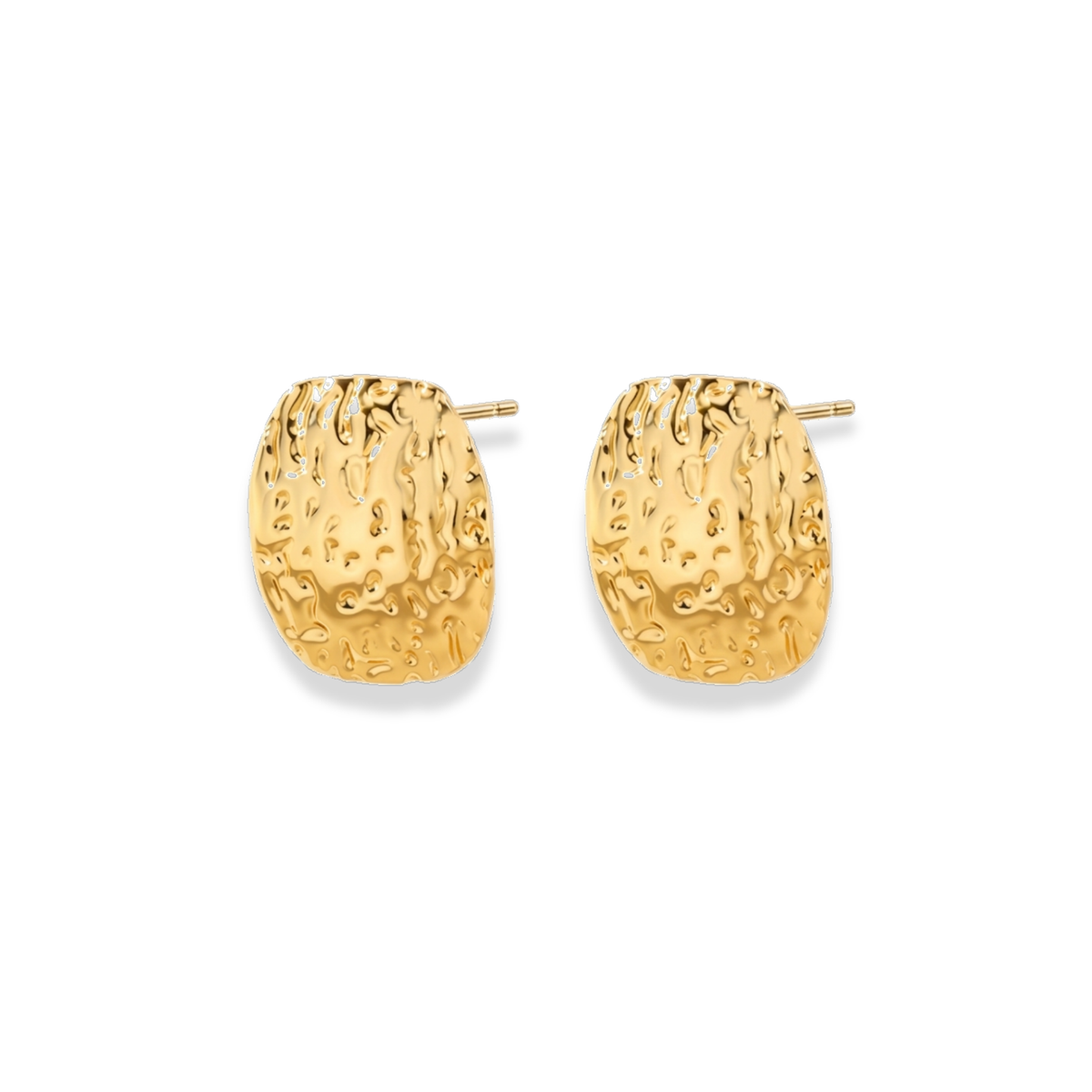 Aretes ovalados curvos con textura