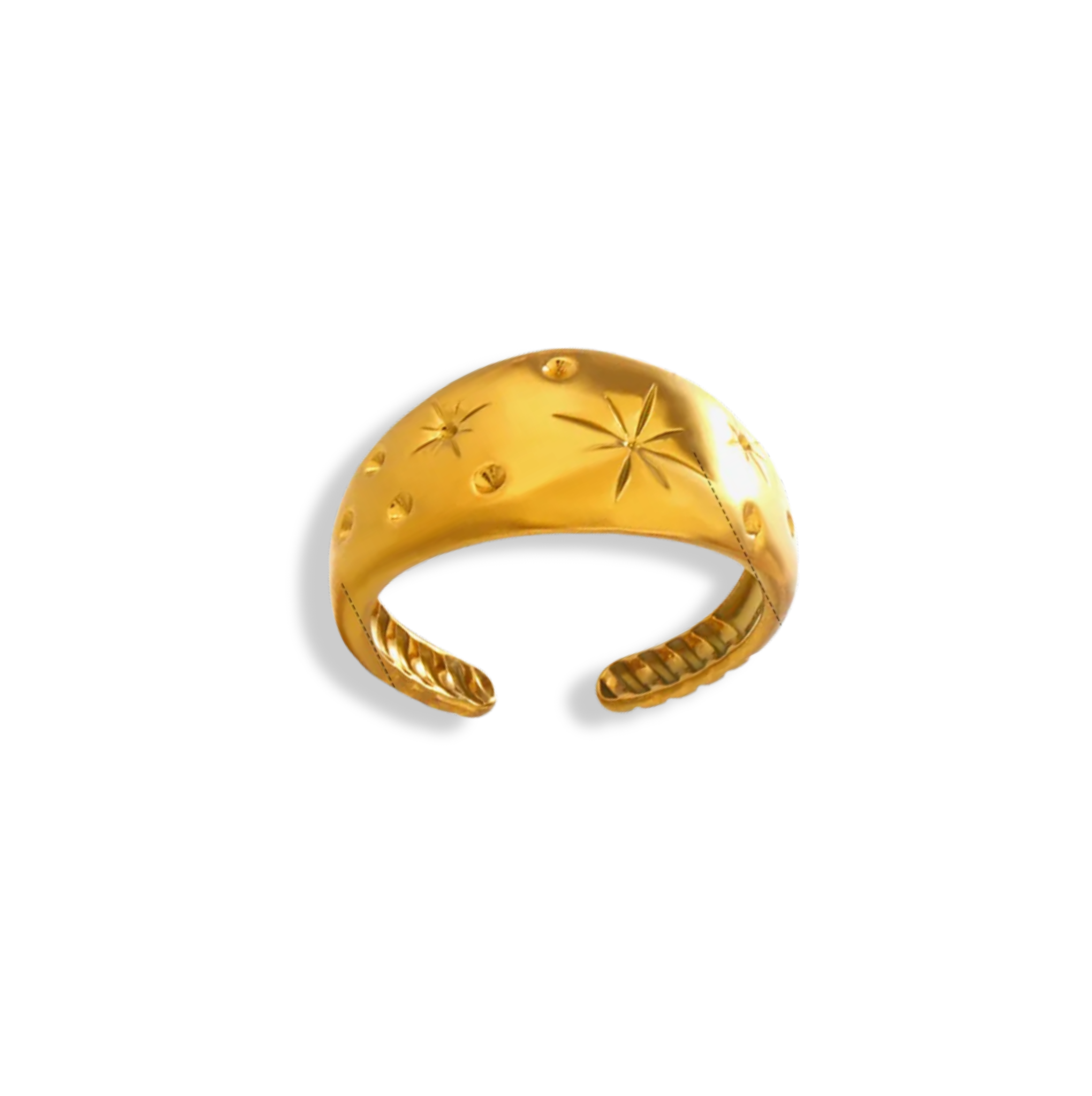 Anillo chunky y destellos