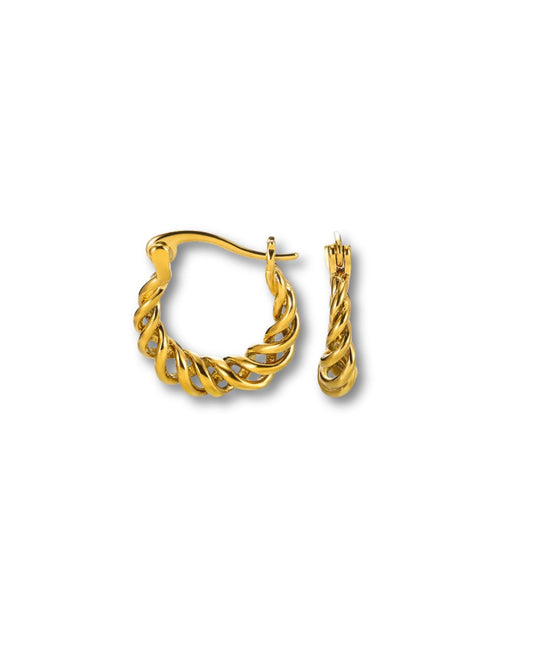 Arracadas pequeñas tipo canasta