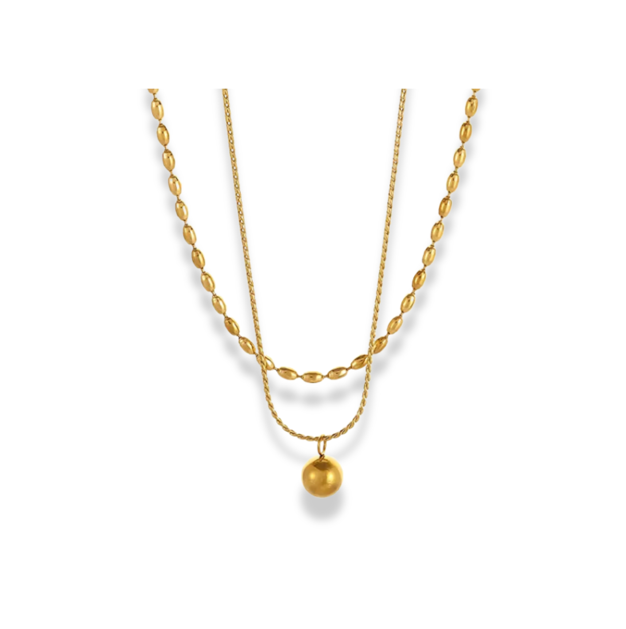 Set de cadenas con dije de esfera