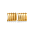 Aretes rectangular con lineas chunky