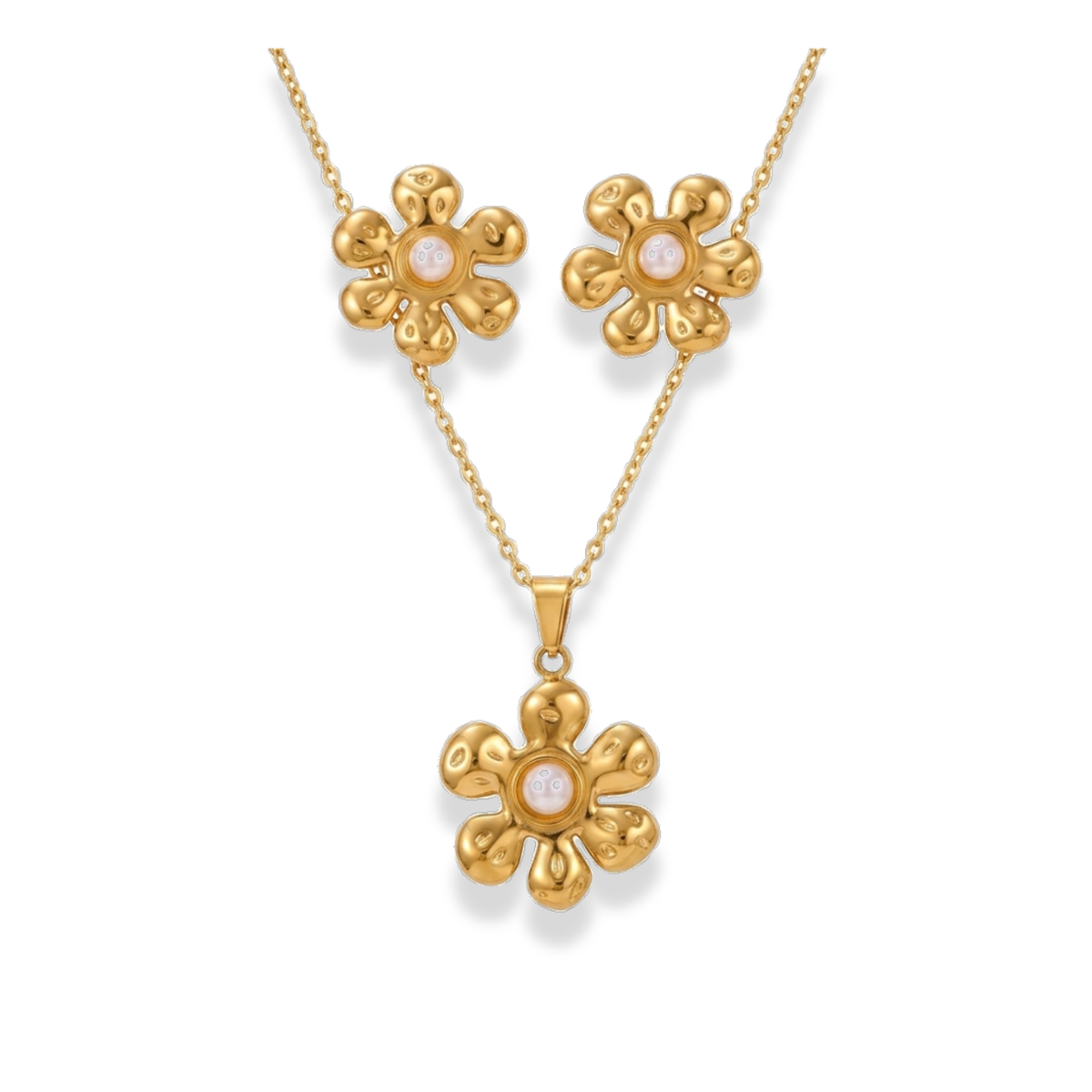 Set de flores con perla