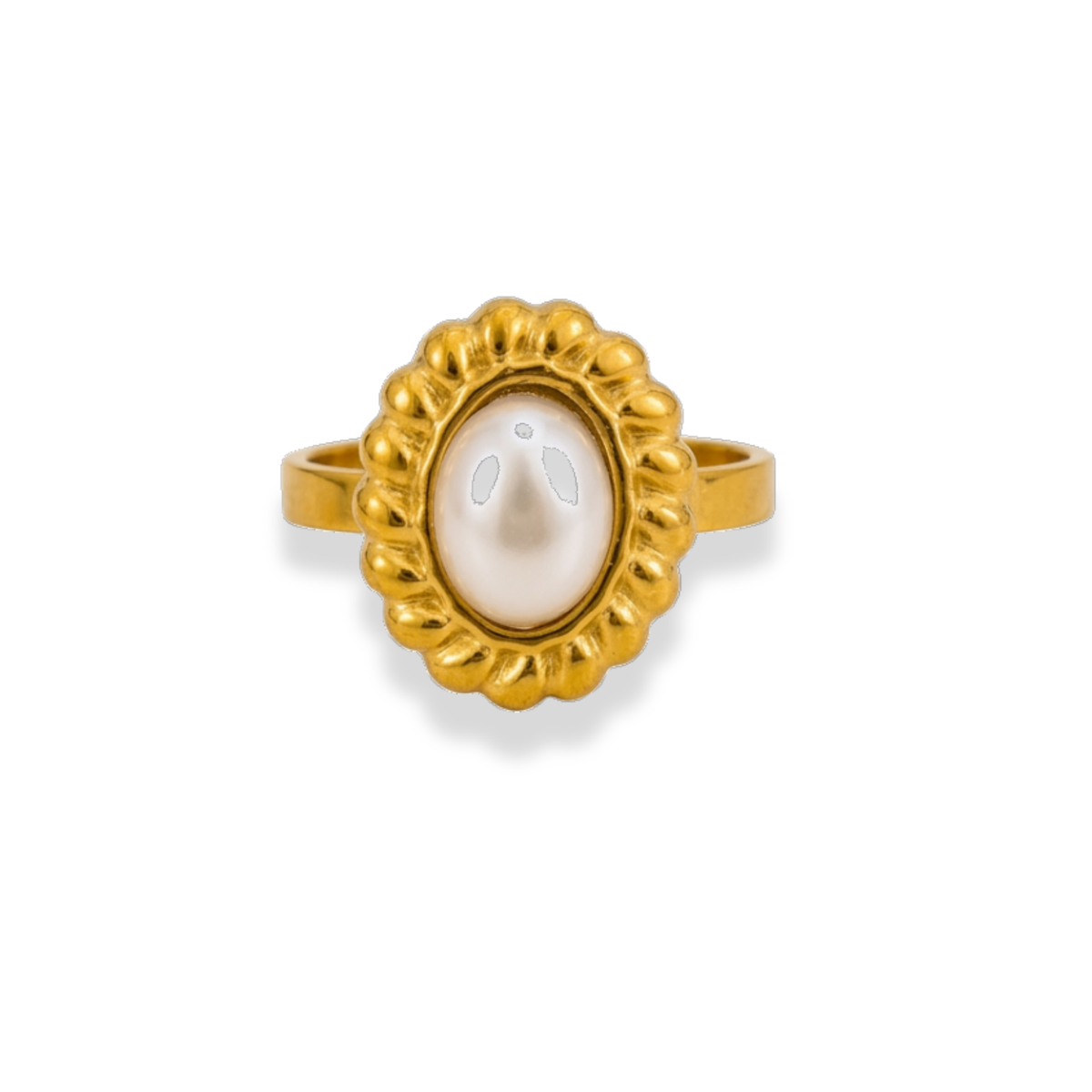 Anillo tipo marquesa con perla