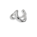Anillo tipo hebilla plateado