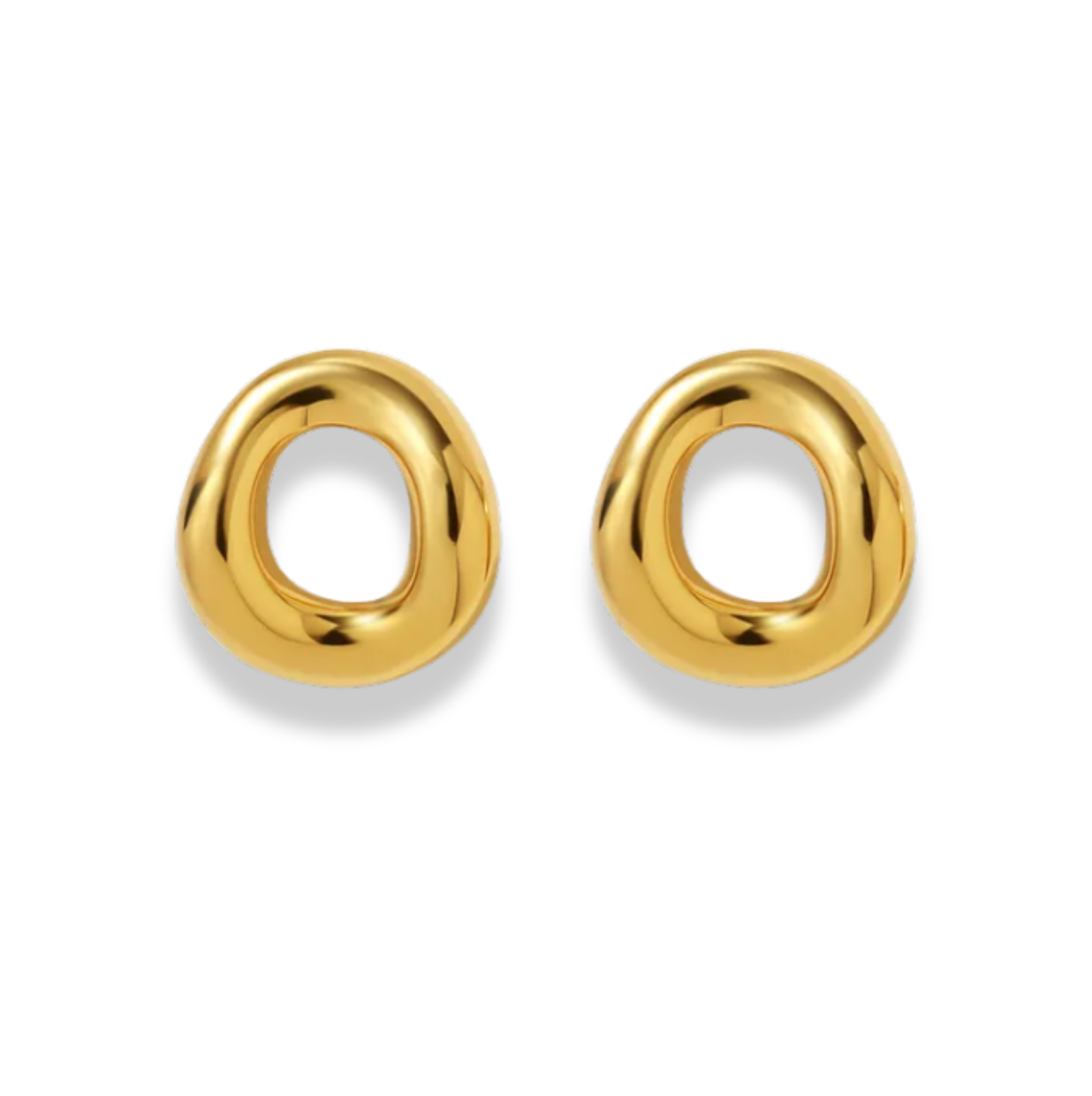 Aretes circulo hueco chunky