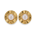 Aretes óvalos con perla