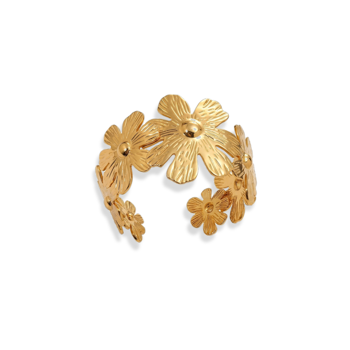 Pulseras de flores irregulares