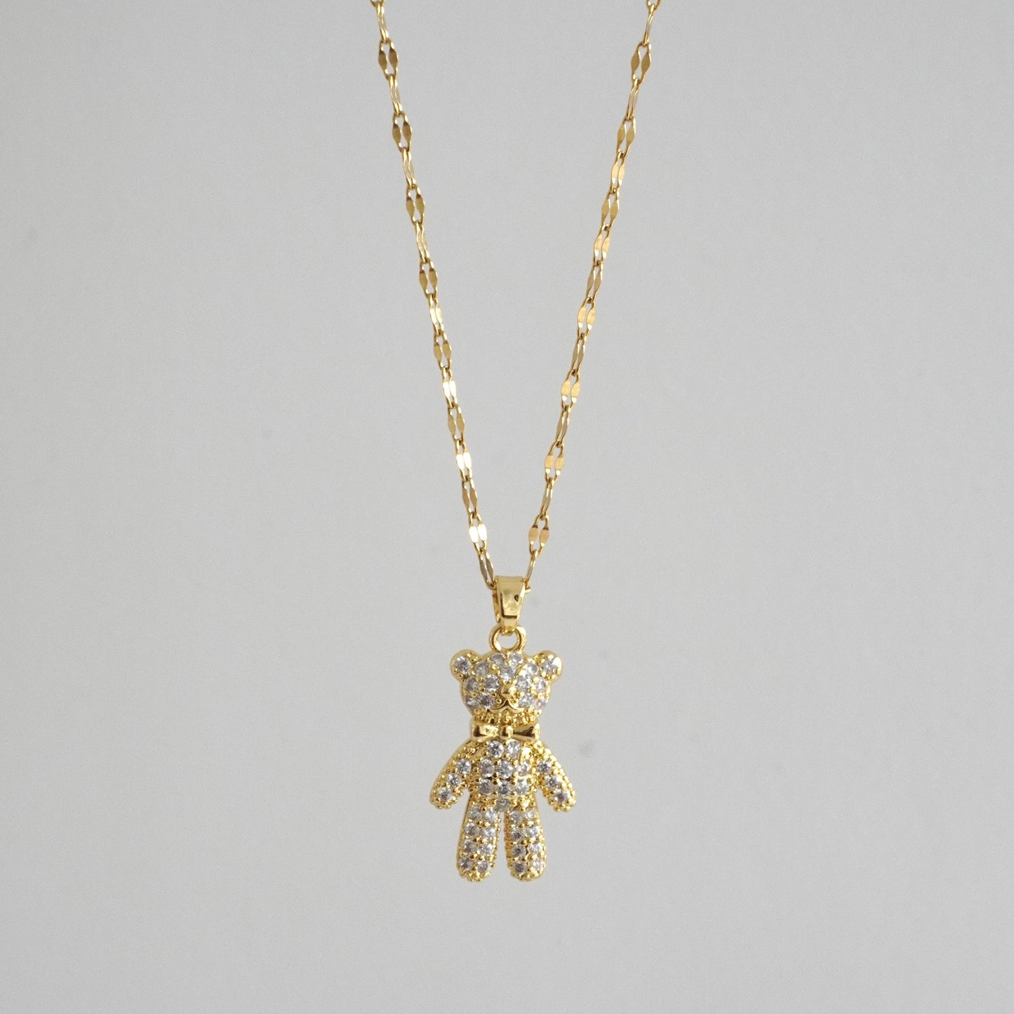 Cadena con dije de oso largo