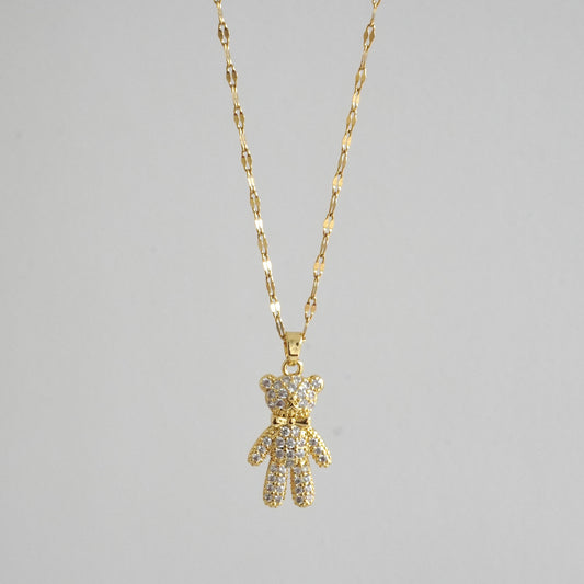 Cadena con dije de oso largo