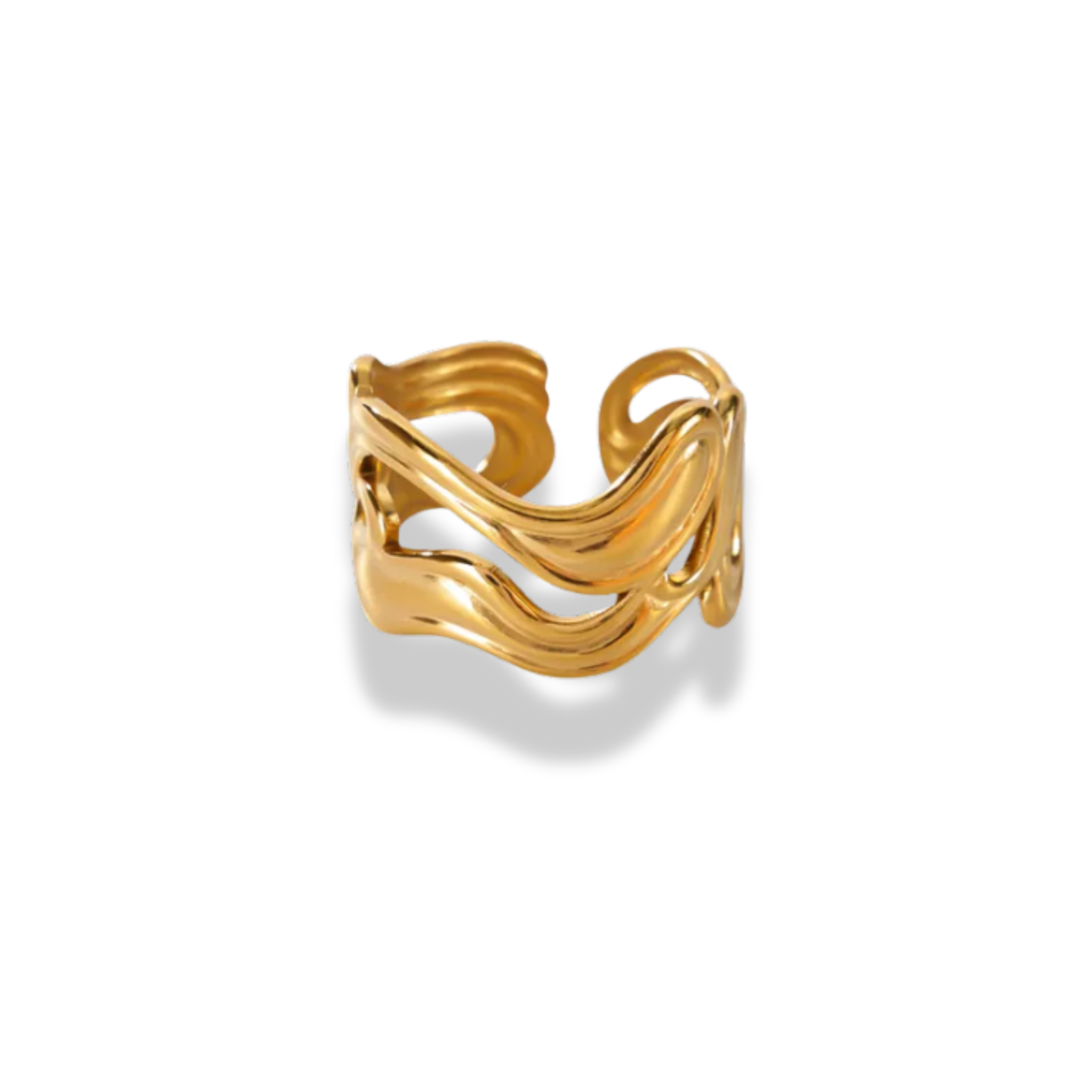 Anillo de líneas curvadas