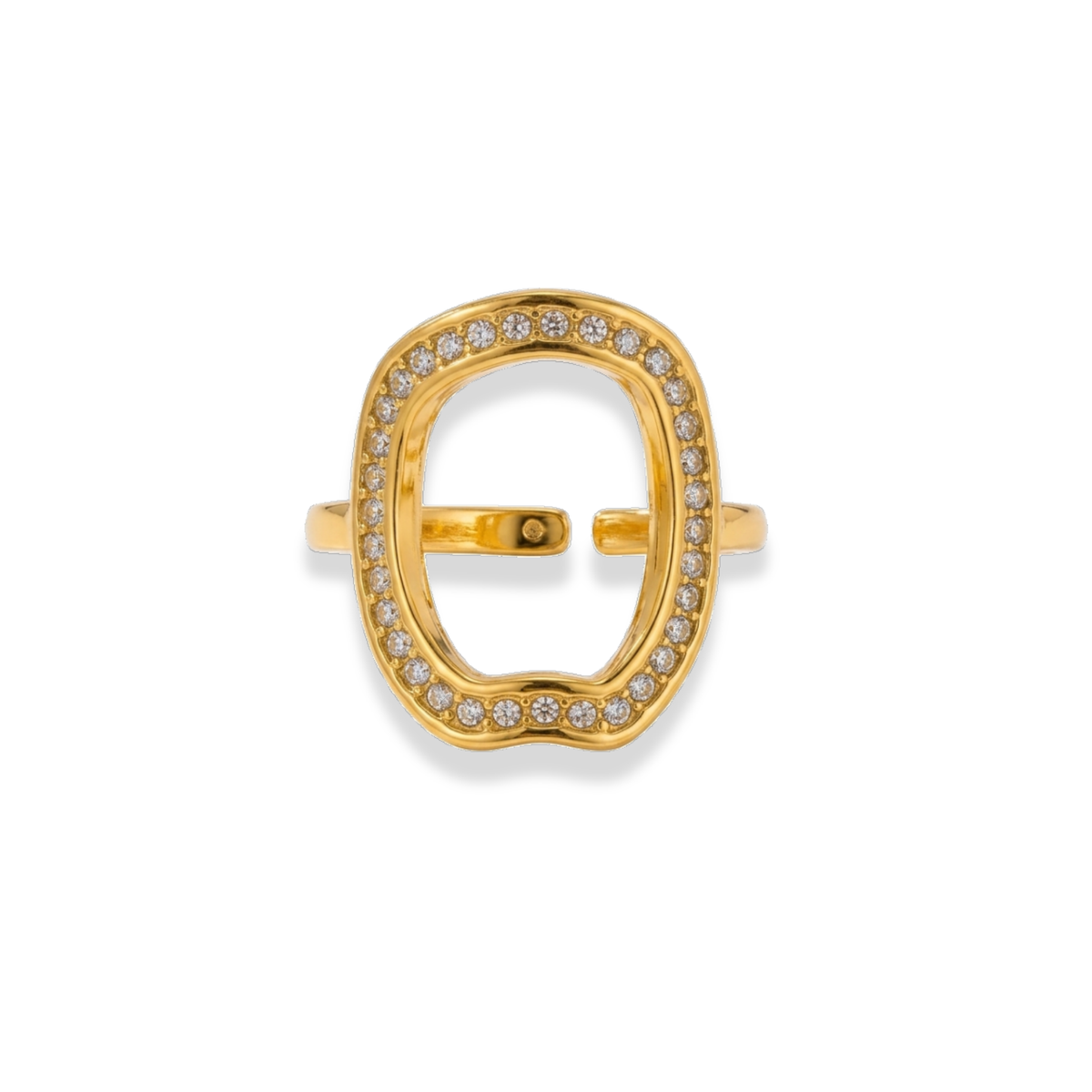 Anillo ovalado con zirconia