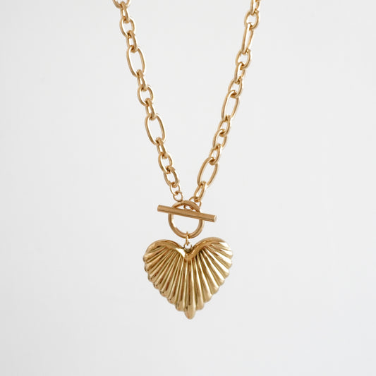 Cadena corazón broche delantero