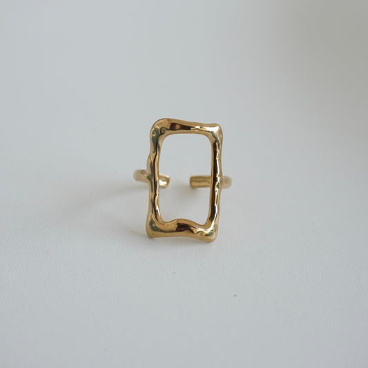 Anillo rectángulo textura