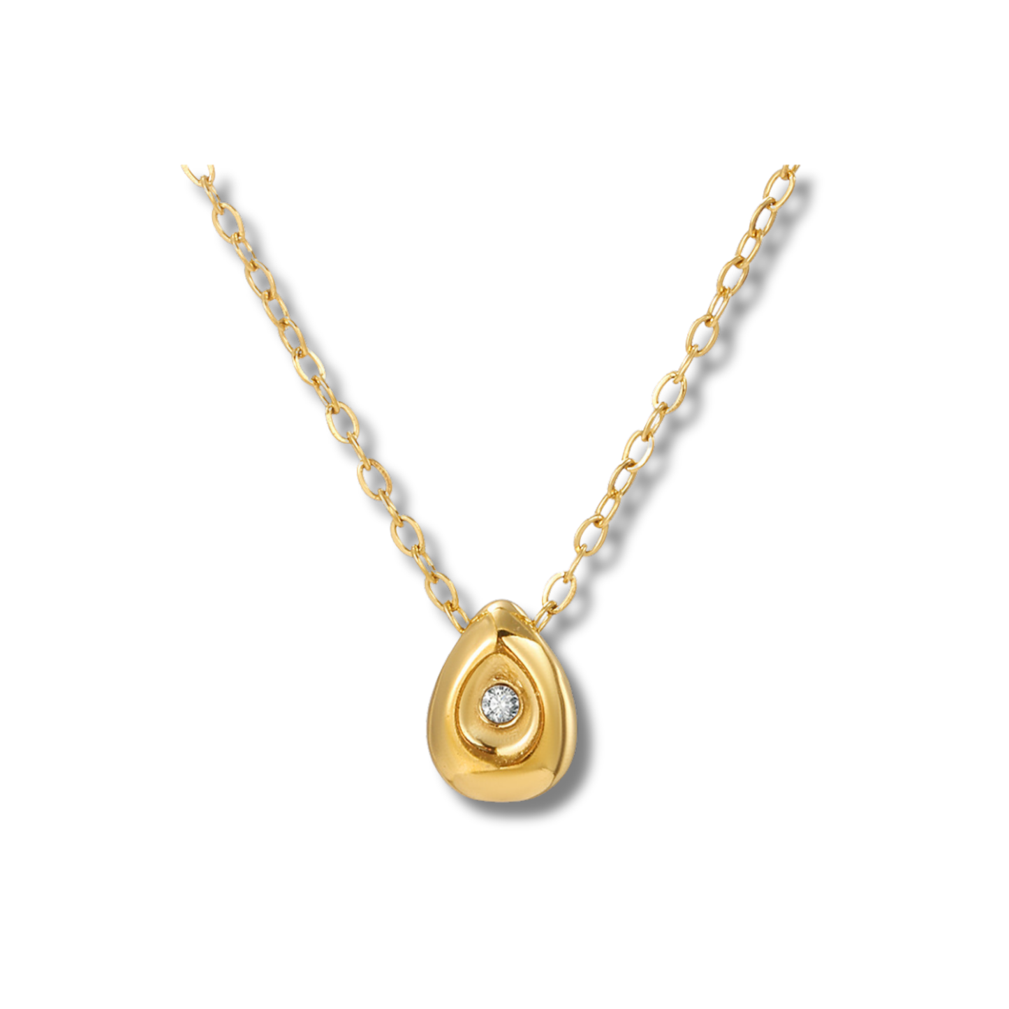 Cadena con dije de gota mini