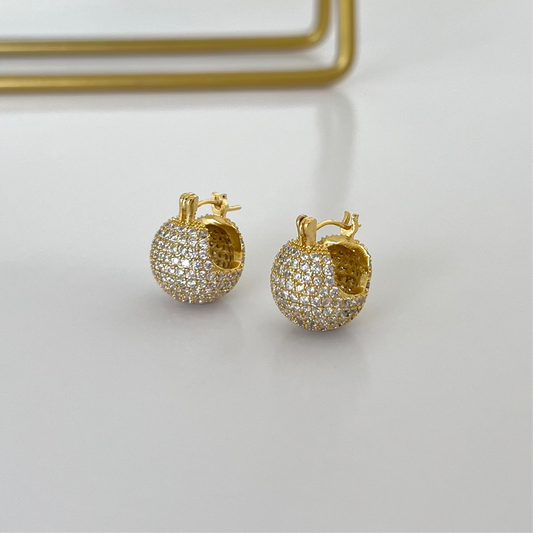 Hoops canasta chuncky con zirconias