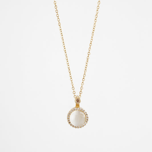 Cadena dije blanco con zirconias