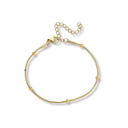 Pulsera serpiente con bolitas 1.2mm