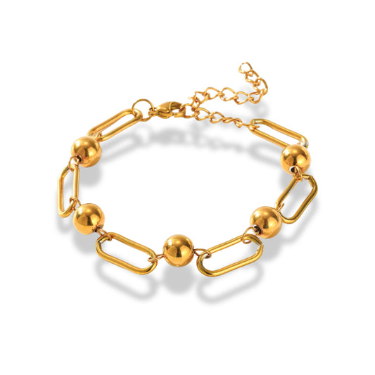 Pulsera de eslabones y bolitas