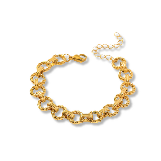 Pulsera eslabones com textura