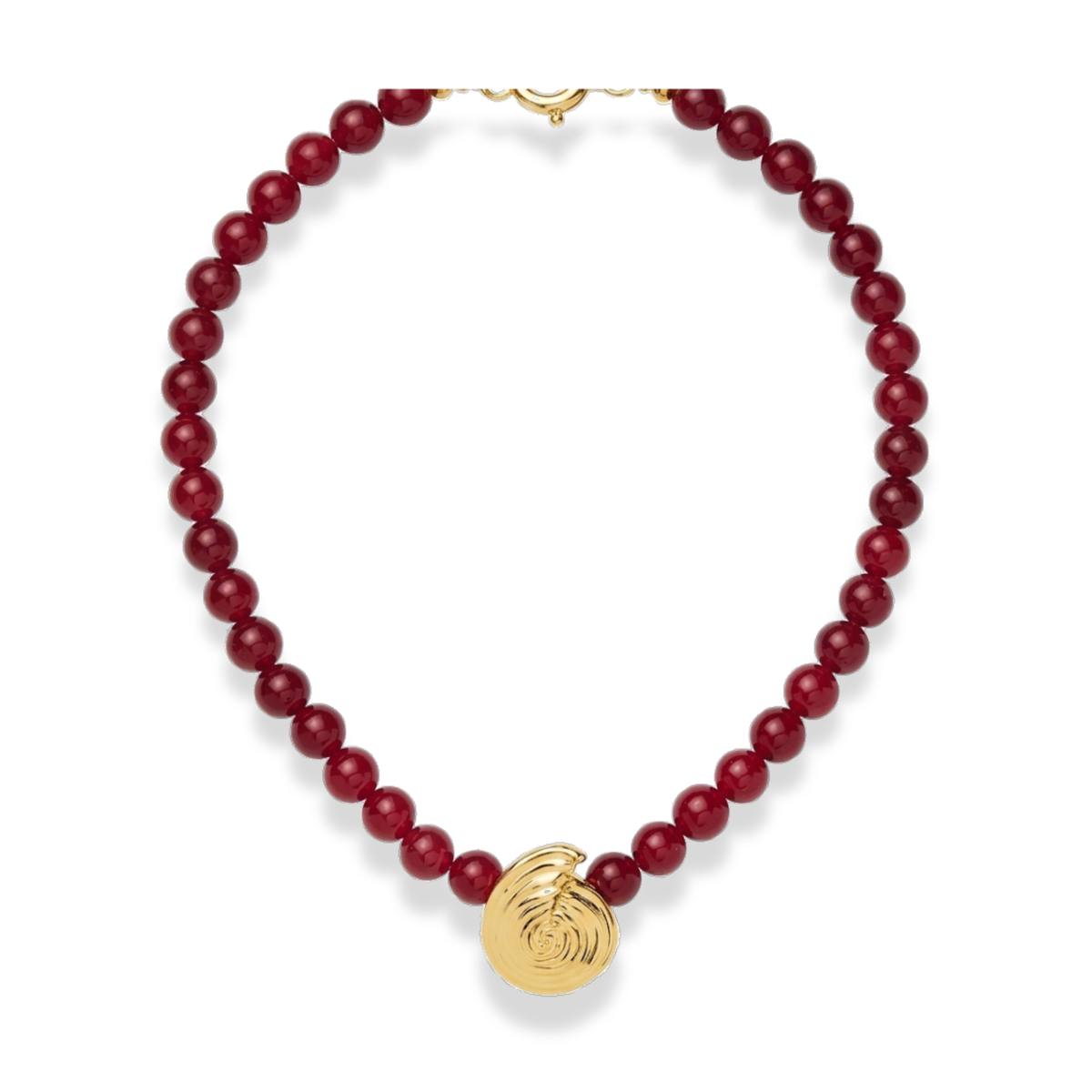 Chocker de bolitas color rojo con dije