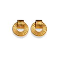 Aretes circular es con textura de lineas