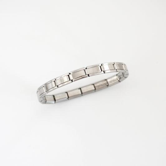 Pulsera italiana plateada delgada