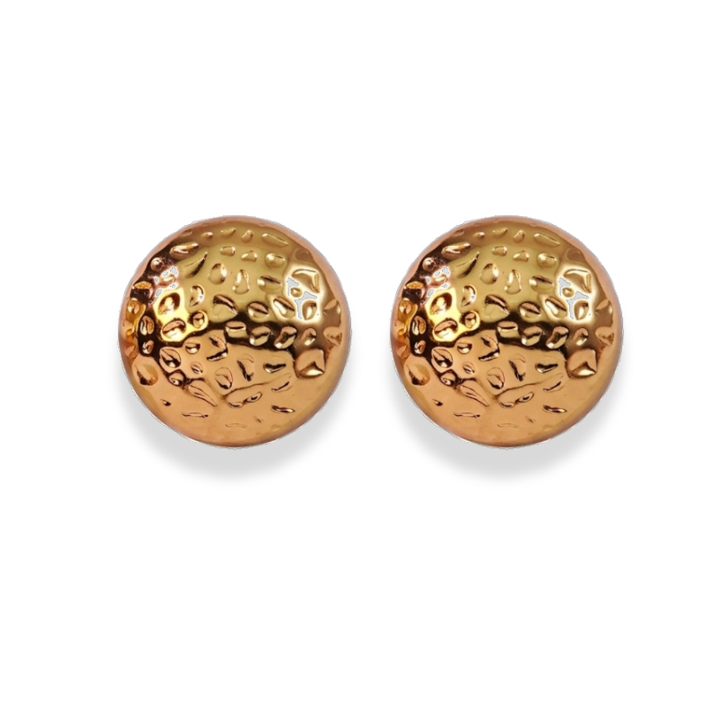 Aretes redondos con textura