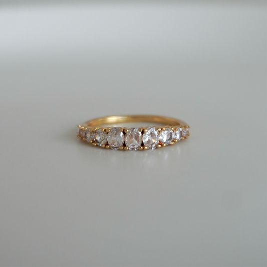 Anillo zirconias ovaladas