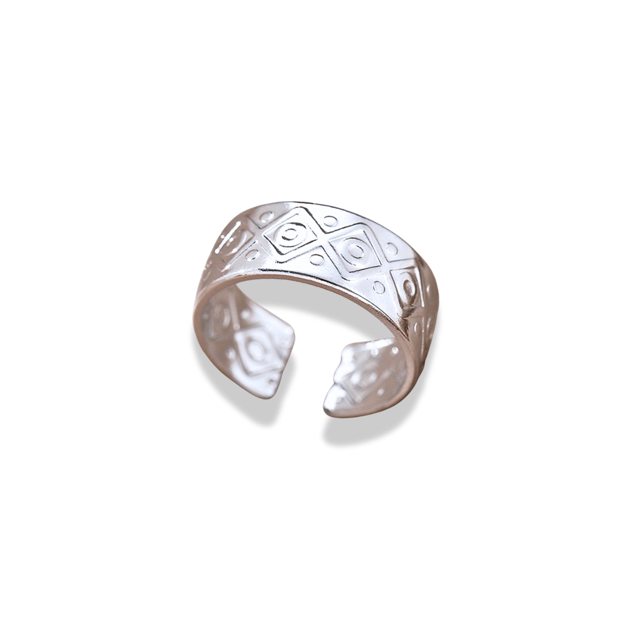 Anillo liso con triángulos