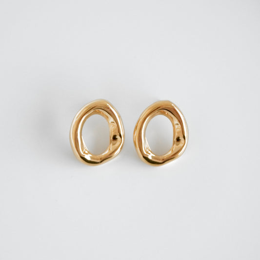 Aretes círculo asimétrico chuncky